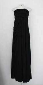 Vestido carlos miele feminino preto com Babado e Com forro