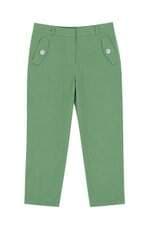 Calça feminina Eva verde com aplique